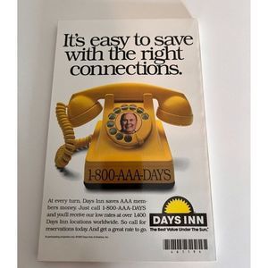 AAA Tourbook Idaho Montana Wyoming Days Inn Magazine Print Ad 1995 Feb Vintage